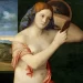 Jeune femme nue observant son reflet dans un miroir, tableau de Giovanni Bellini illustrant l’introspection et la connaissance de soi.